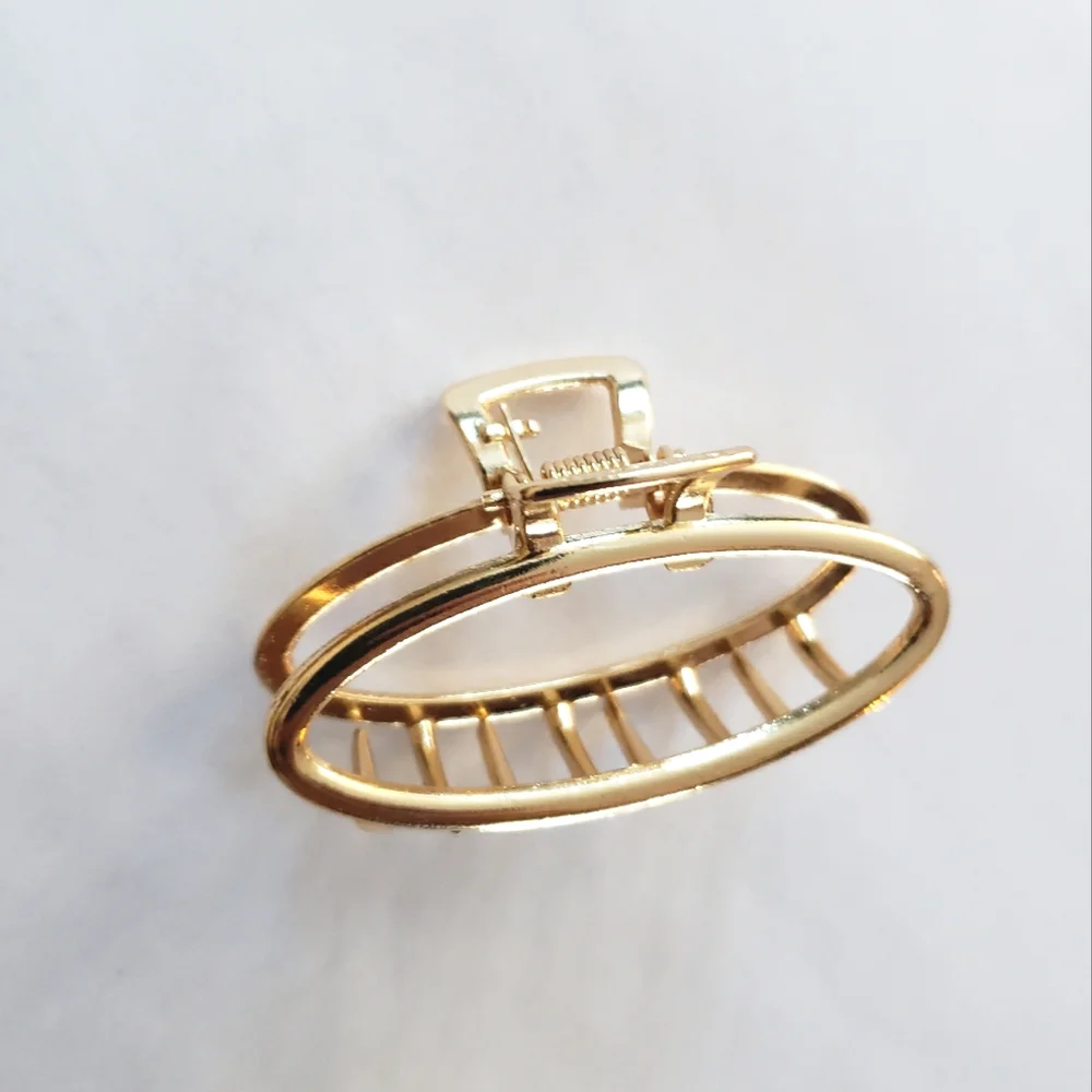 Gold Tone Metal Hair Claw Hair Clip
